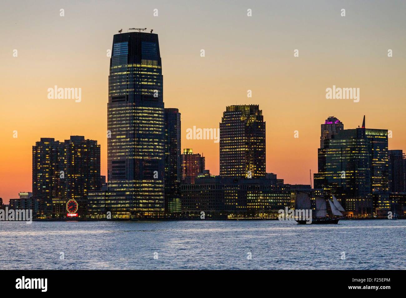 United States, New York, cruise around Manhattan Island, Jersey City