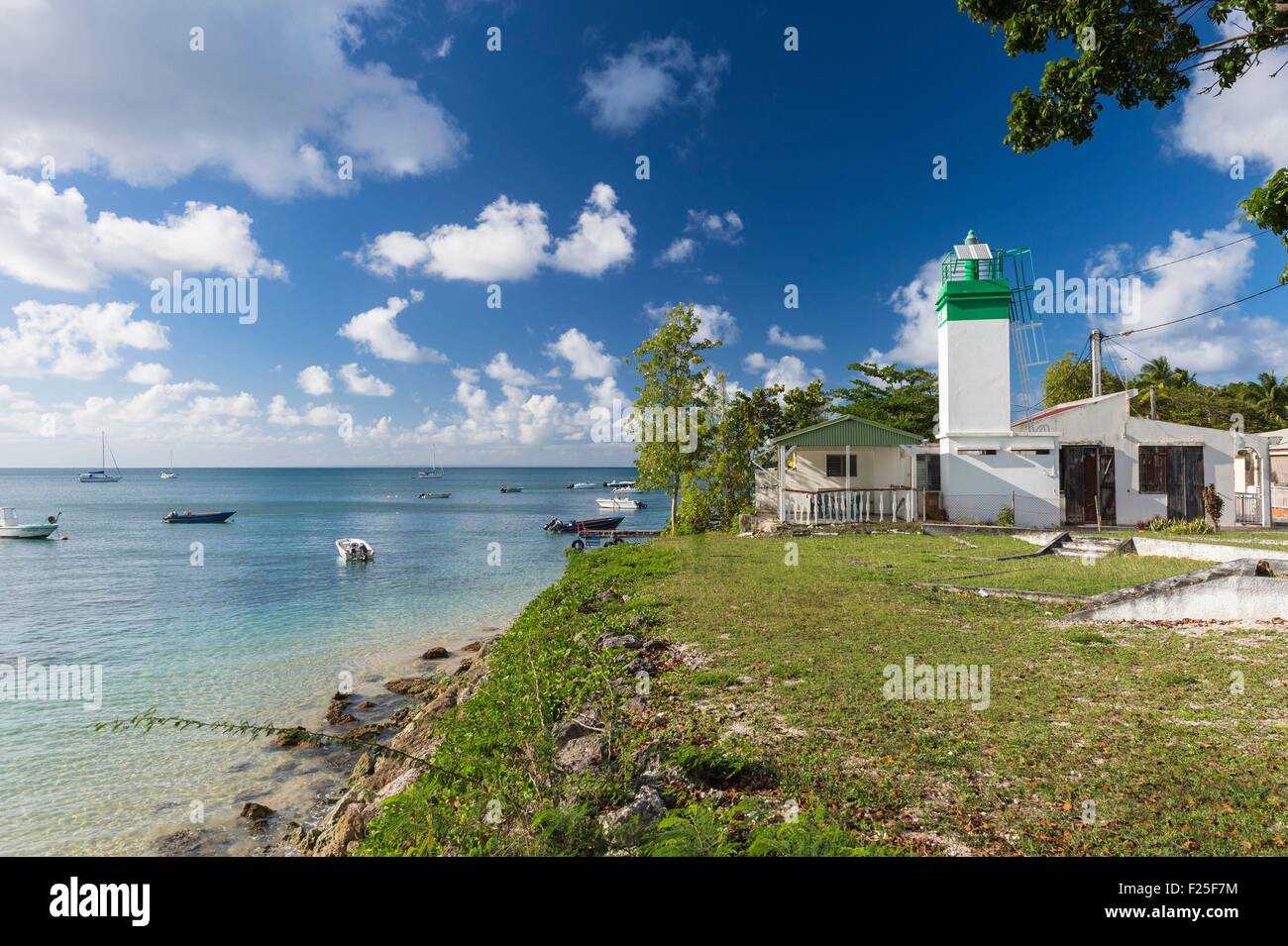 France, Guadeloupe (French West Indies), Marie Galante, Saint Louis, the lighthouse in the port Stock Photo
