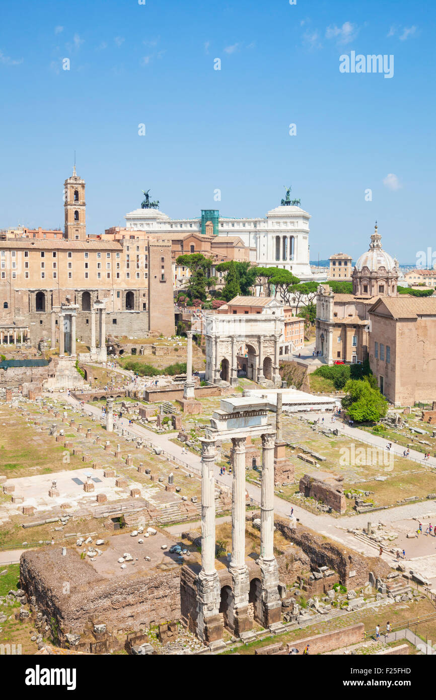 View Point Rome Looking down on the Roman Forum from the Palatine Hill viewpoint Rome ...