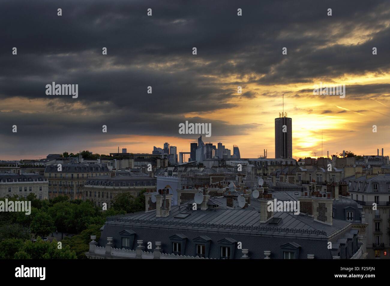 France, Paris, la Defense district and palais des congres Stock Photo