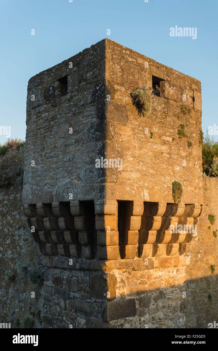 France, Ille et Vilaine, Saint Malo, fortification details of the closed city Stock Photo