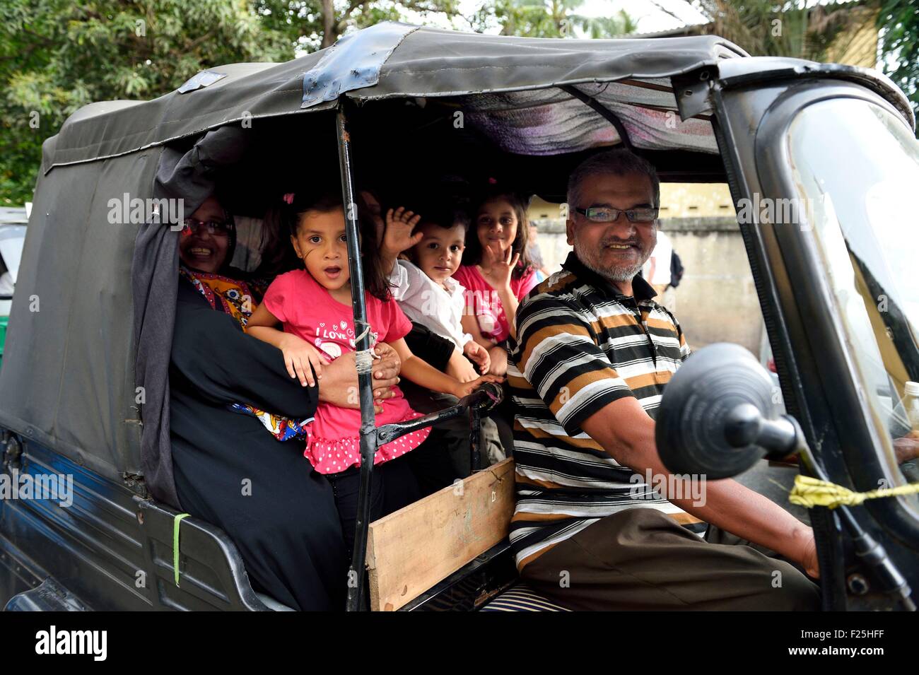 Sri Lanka, Western Province, Colombo District, Colombo, three wheelers in Pettah district Stock Photo
