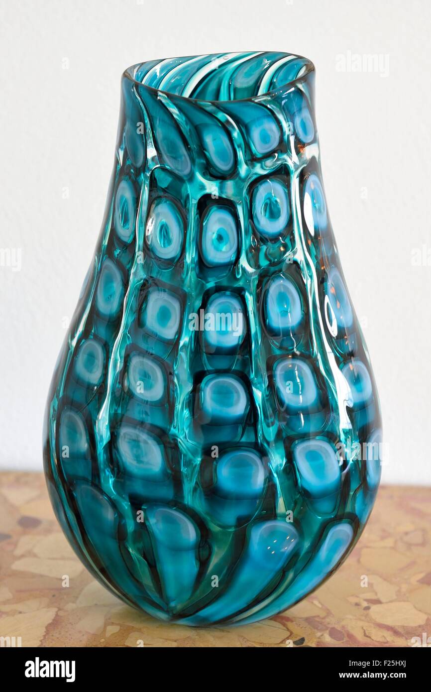 France, Var, Bormes les Mimosas, BrΘgancon Fort, official residence of the President of the Republic, crystal vase offered by the US Vice President Joe Biden Stock Photo