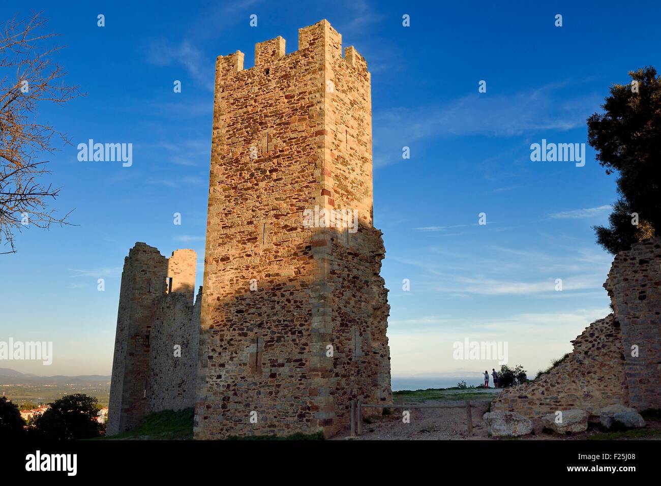 France, Var, Hyeres, Saint Bernard Castle (11th century) (Historical Monument) Stock Photo
