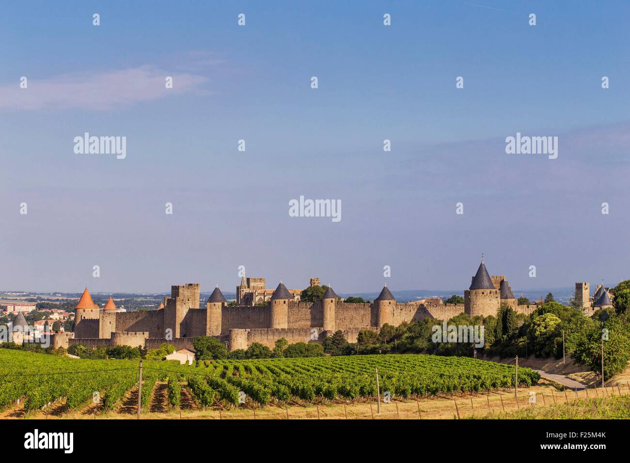 France, Aude, Carcassonne, medieval town listed as World Heritage by UNESCO Stock Photo