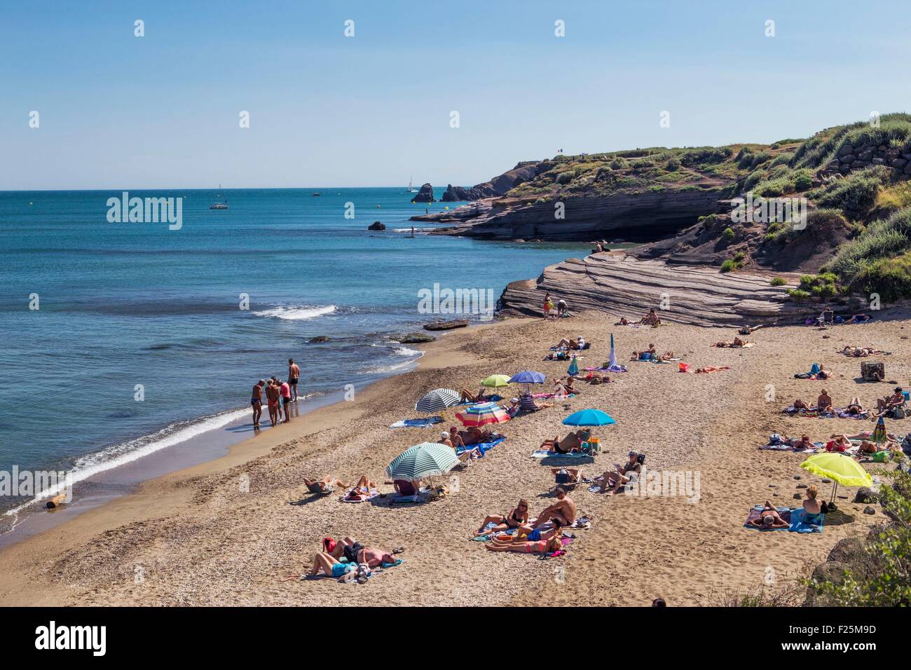 France, Herault, Le Cap d'Agde, the beach Stock Photo - Alamy