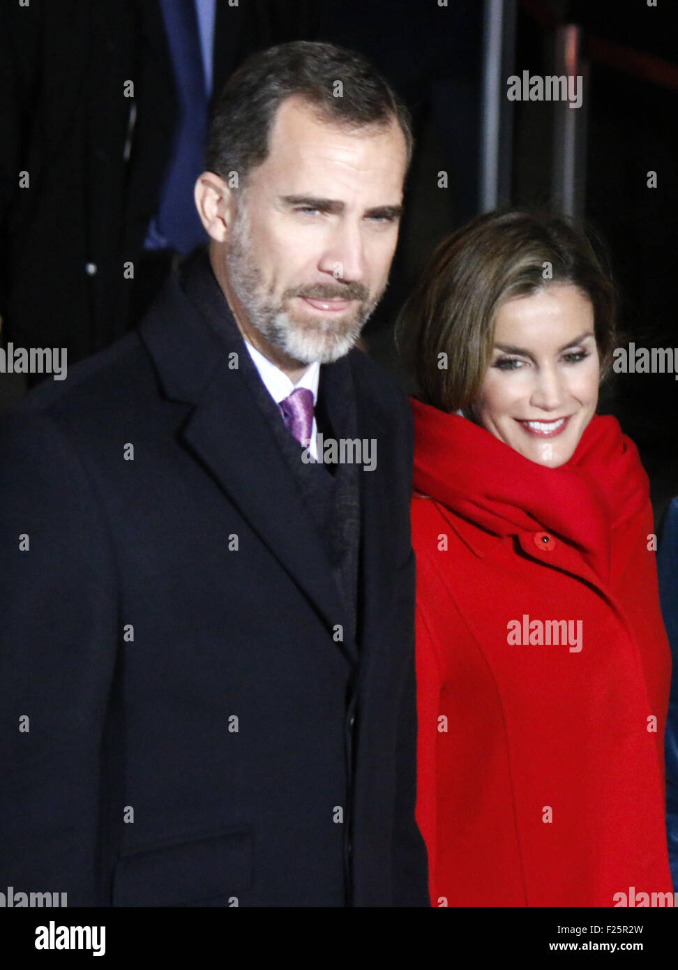 Koenig Felipe VI, Koenigin Letizia von Spanien - Treffen der dt. Bundeskanzlerin mit dem spanischen Koenigspaar, Bundeskanzleram Stock Photo