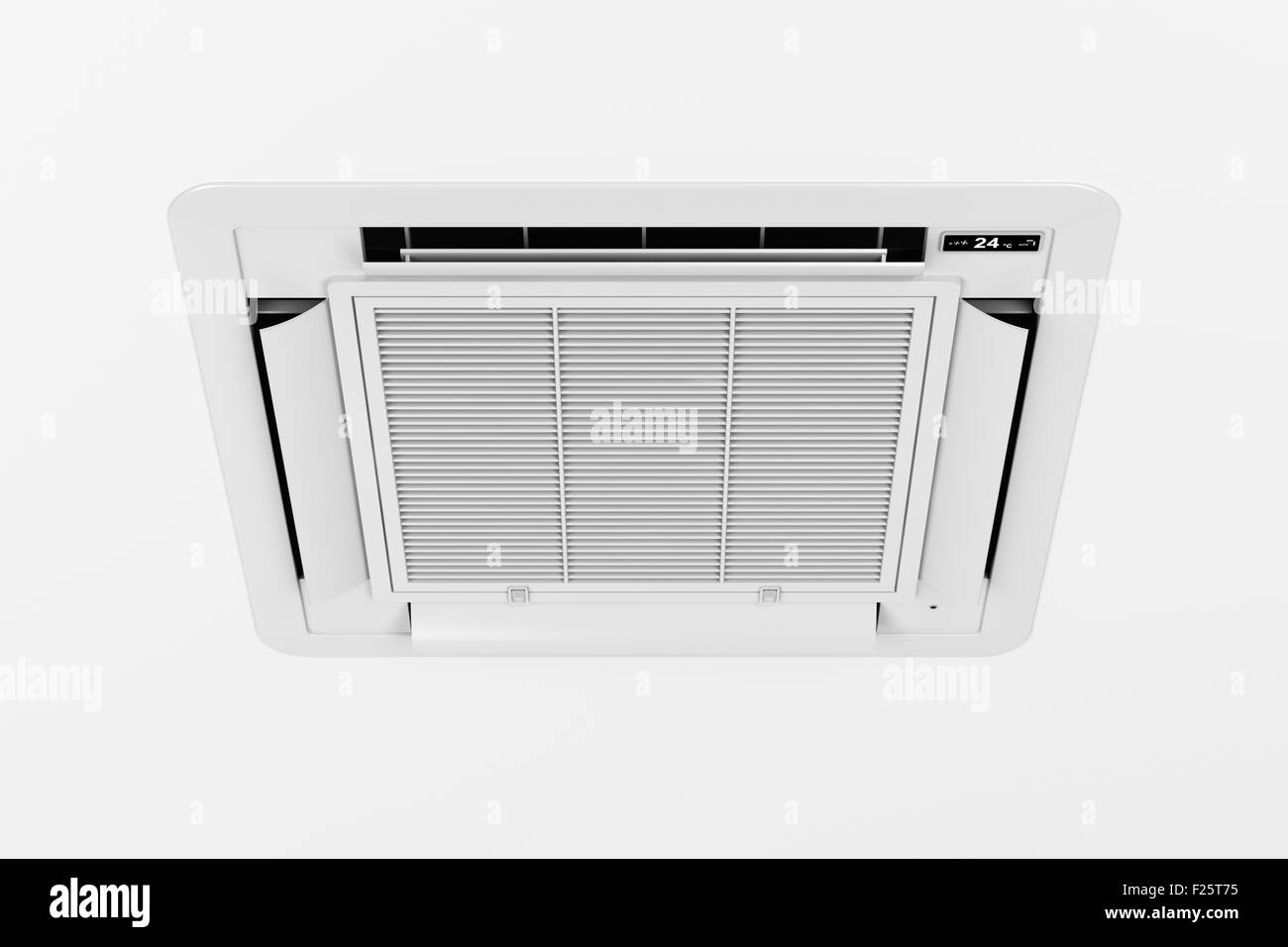 Ceiling Mounted Cassette Type Air Conditioner Stock Photo
