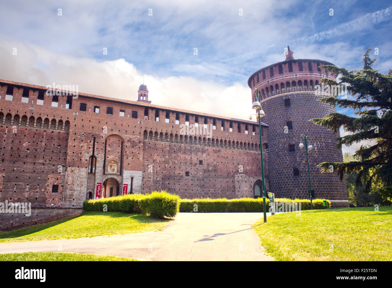 Sforzesco castle in Milan, Italy Stock Photo Alamy