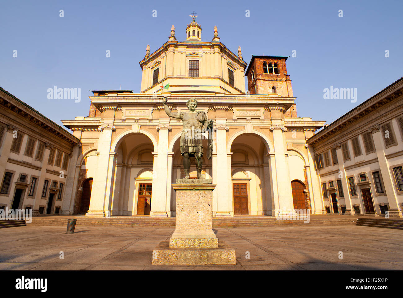 Statue of Emperor Constantine, Milan Italy Stock Photo Alamy