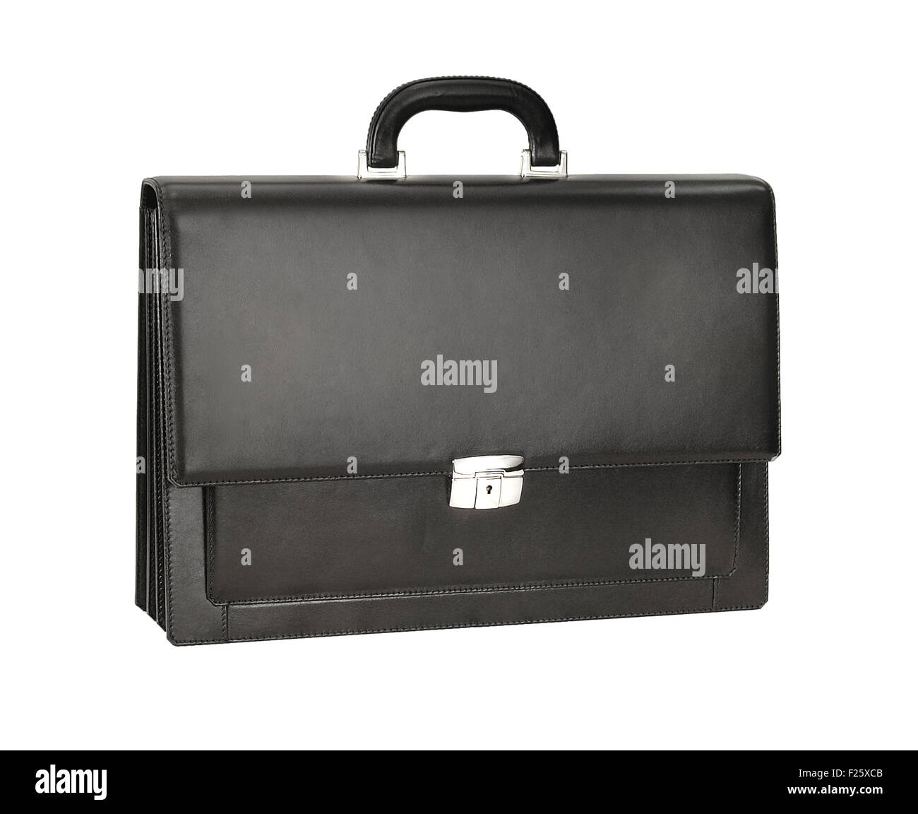 Men's black leather briefcase for documents Stock Photo Alamy