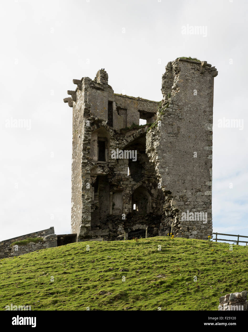 Renvyle Castle, the remains of a 14th Century Tower House in Connemara