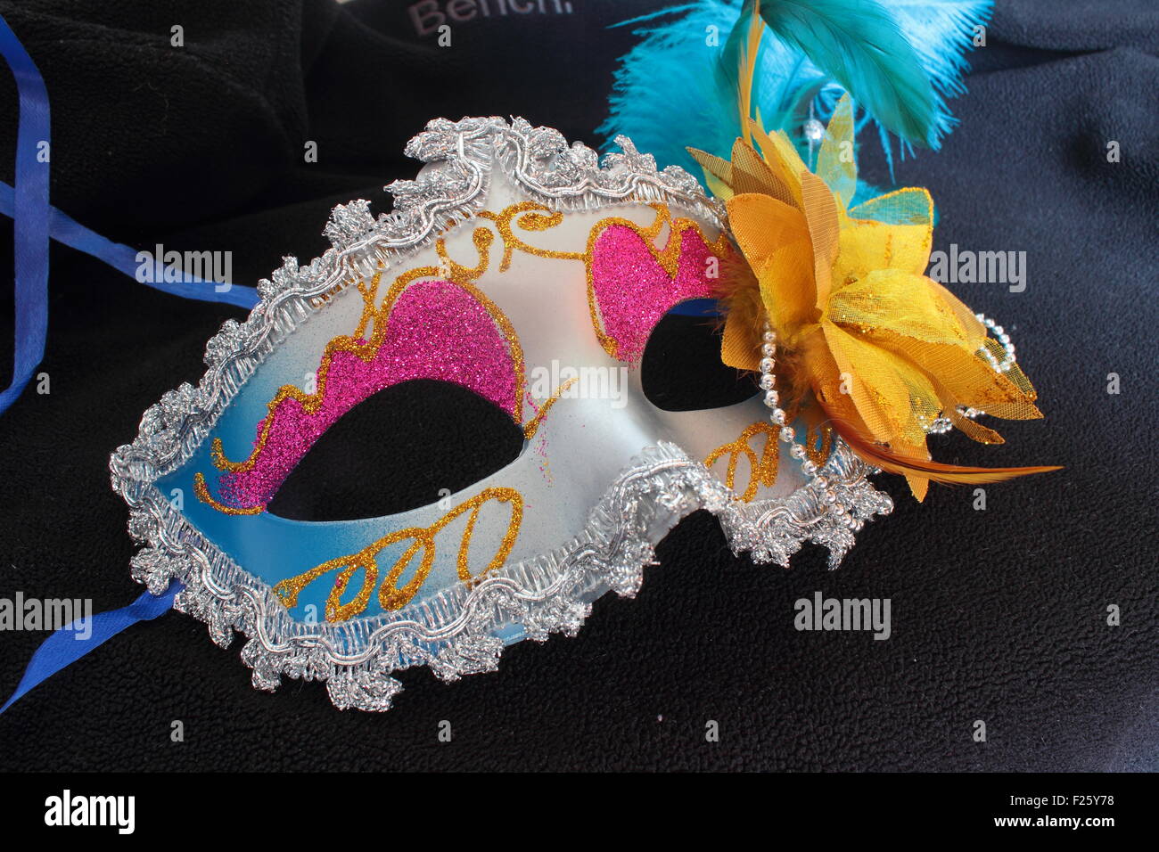 Mask with masquerade decorations Stock Photo - Alamy