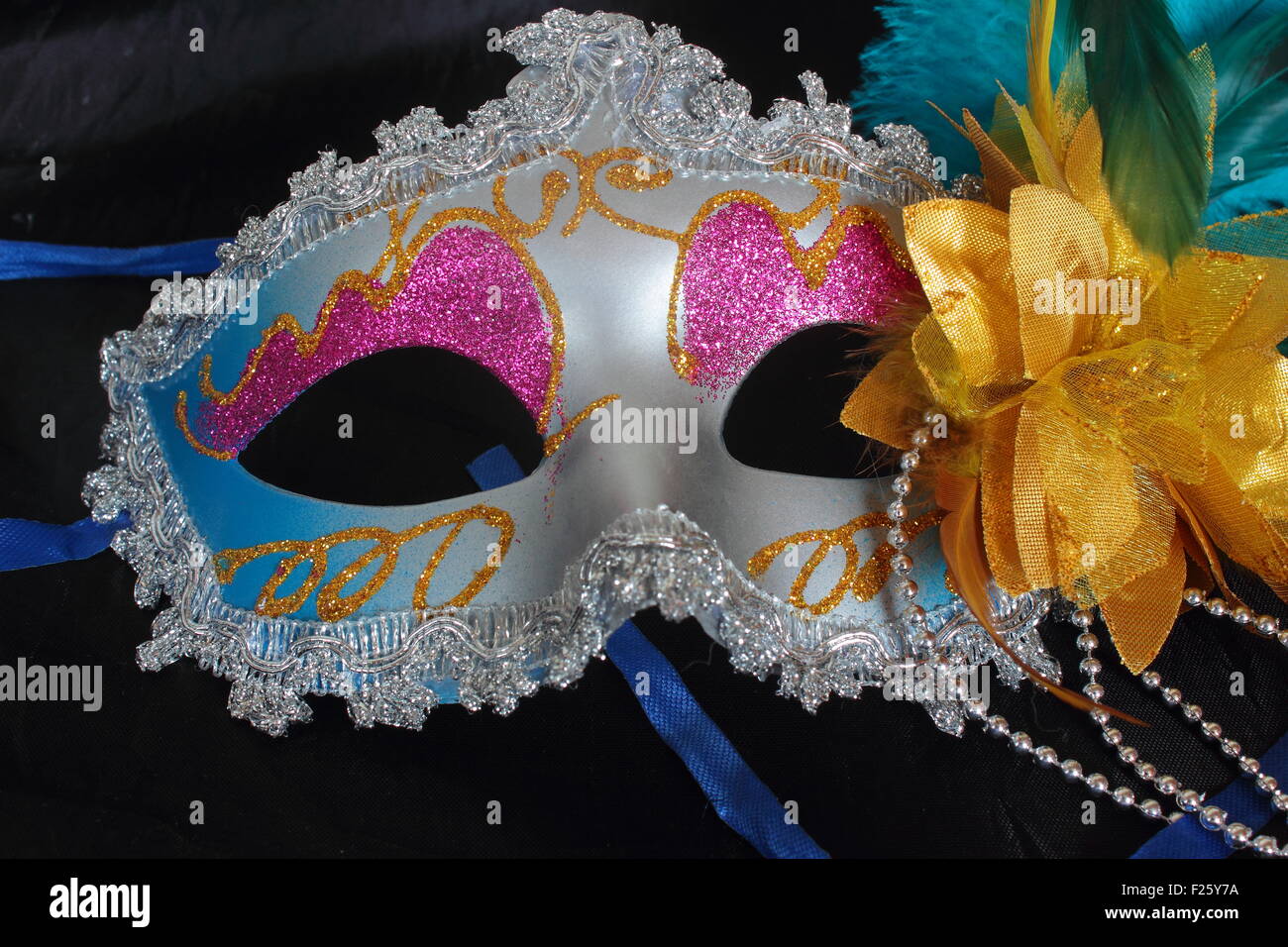 masquerade mask with different decorations Stock Photo