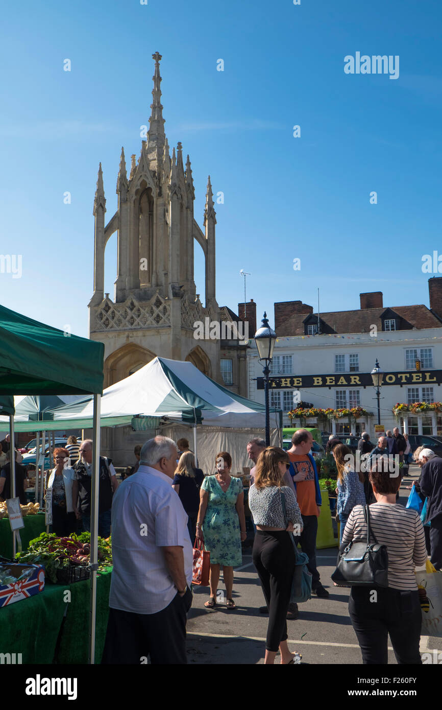 Devizes, a market town in the heart of Wiltshire, England UK Market day ...