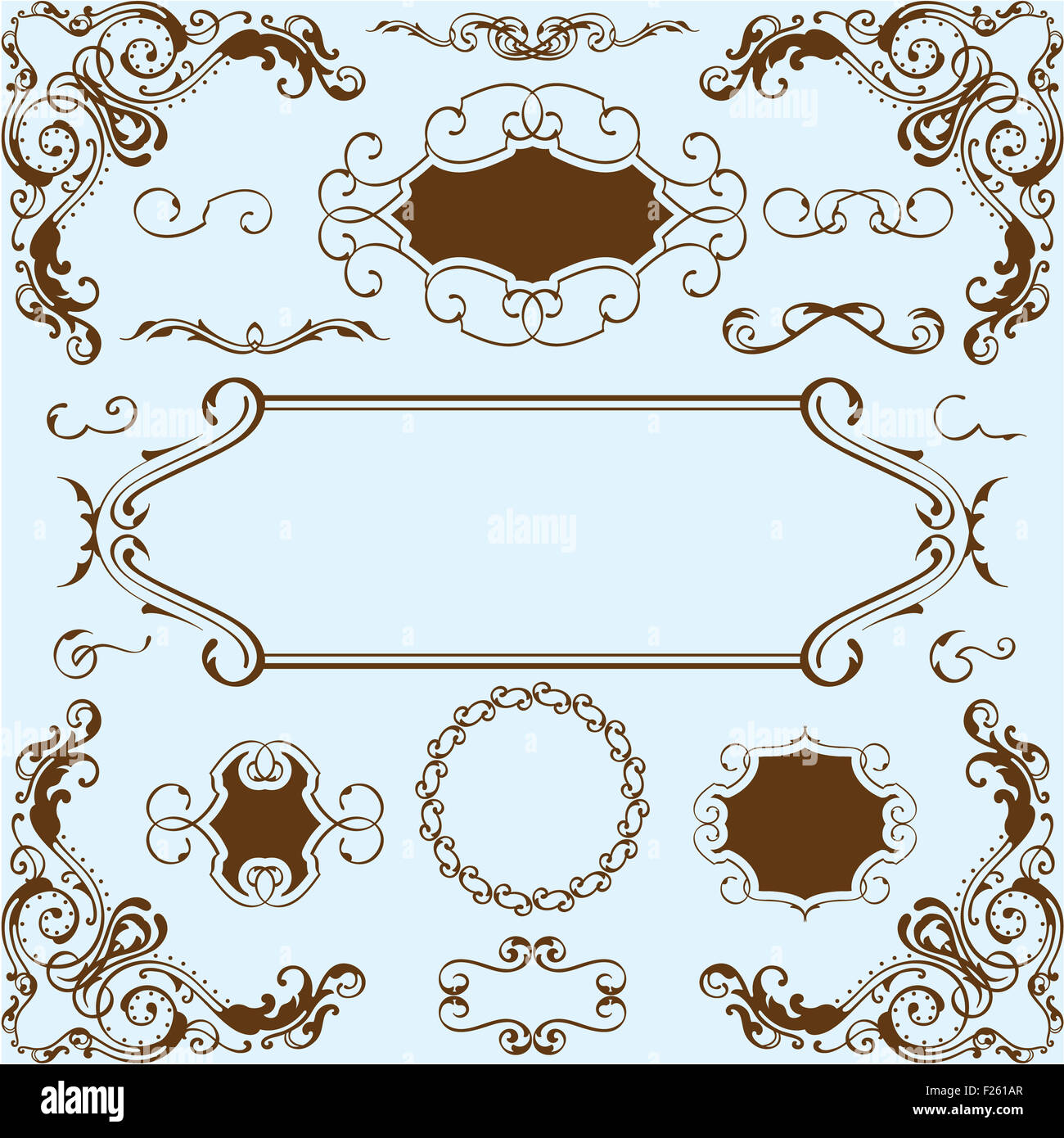 Baroque nice set is on blue Stock Photo - Alamy