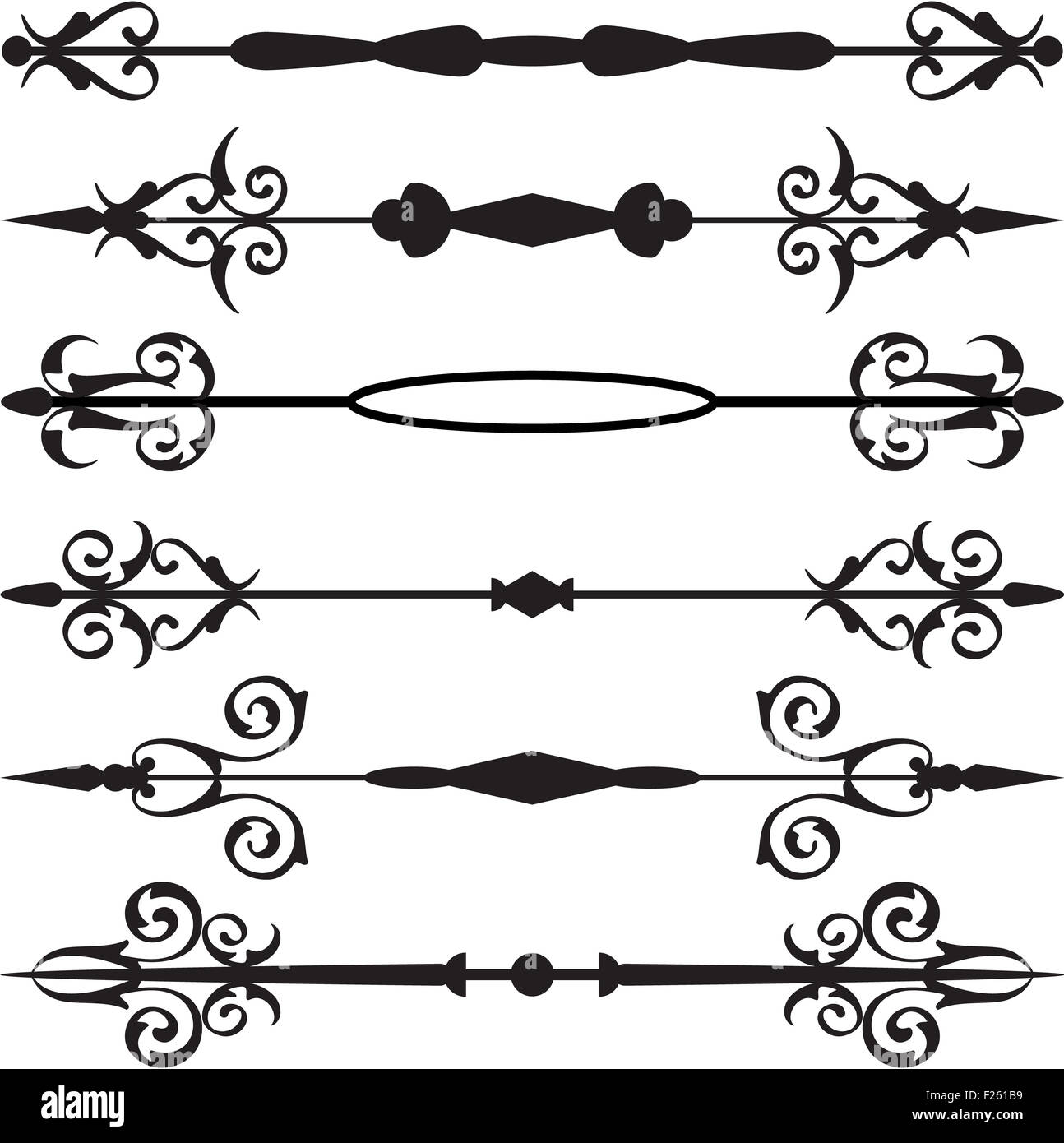 Baroque divide nice art set is on white Stock Photo - Alamy