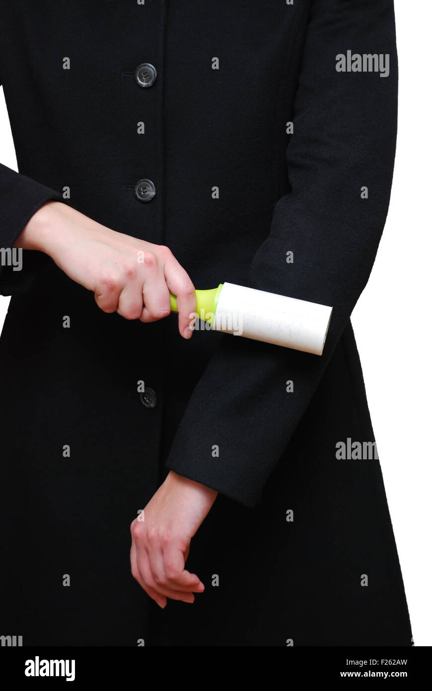 clean cashmere coat roller brush with duct tape Stock Photo - Alamy