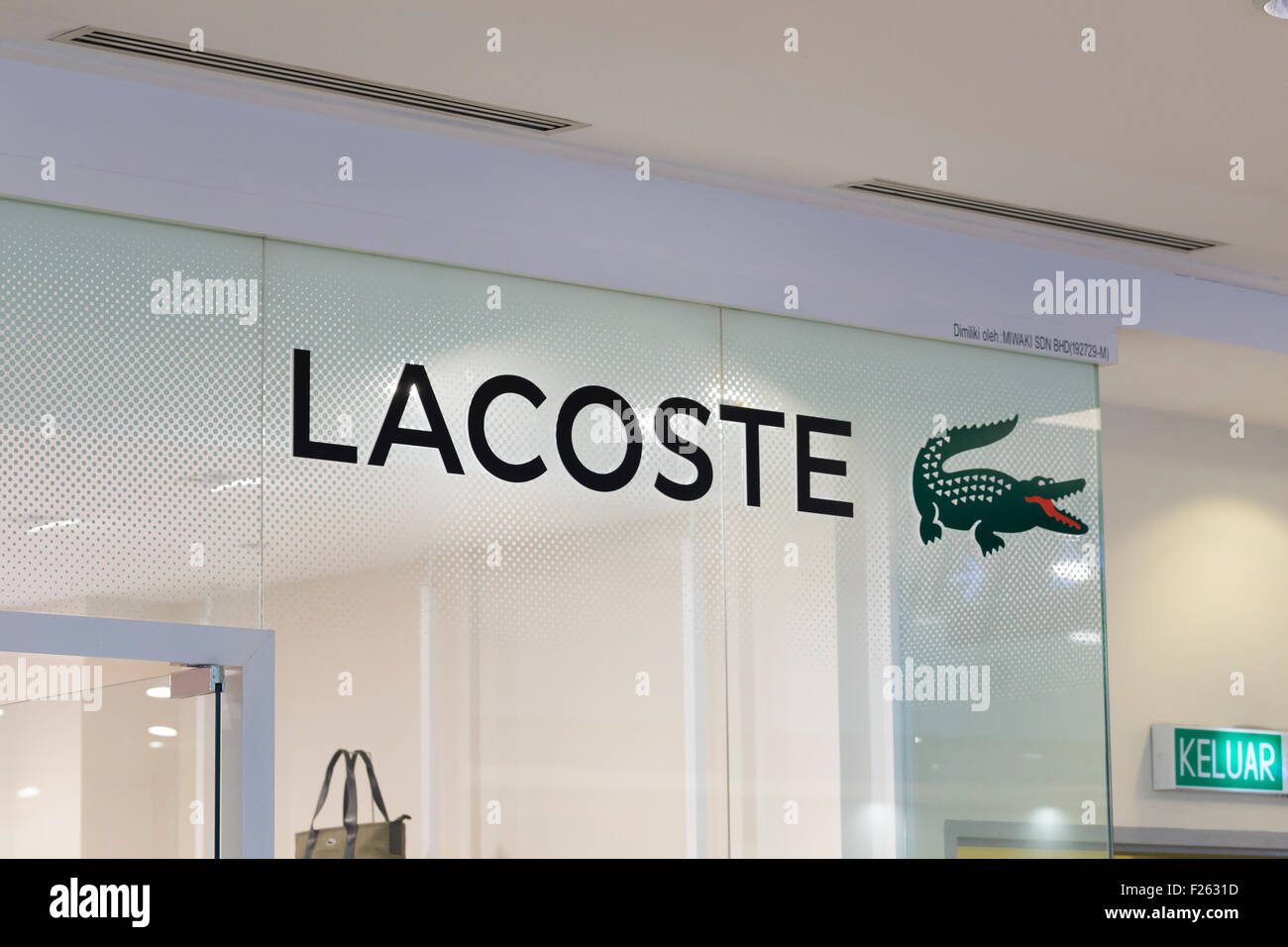 Lacoste shop Stock Photo