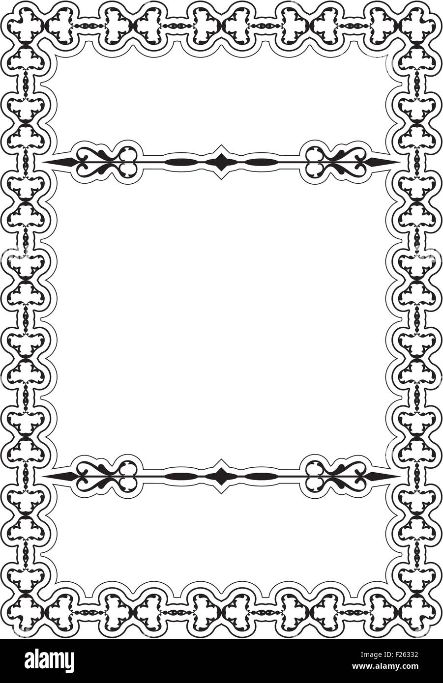 Baroque ornament ornate art page on white Stock Photo - Alamy
