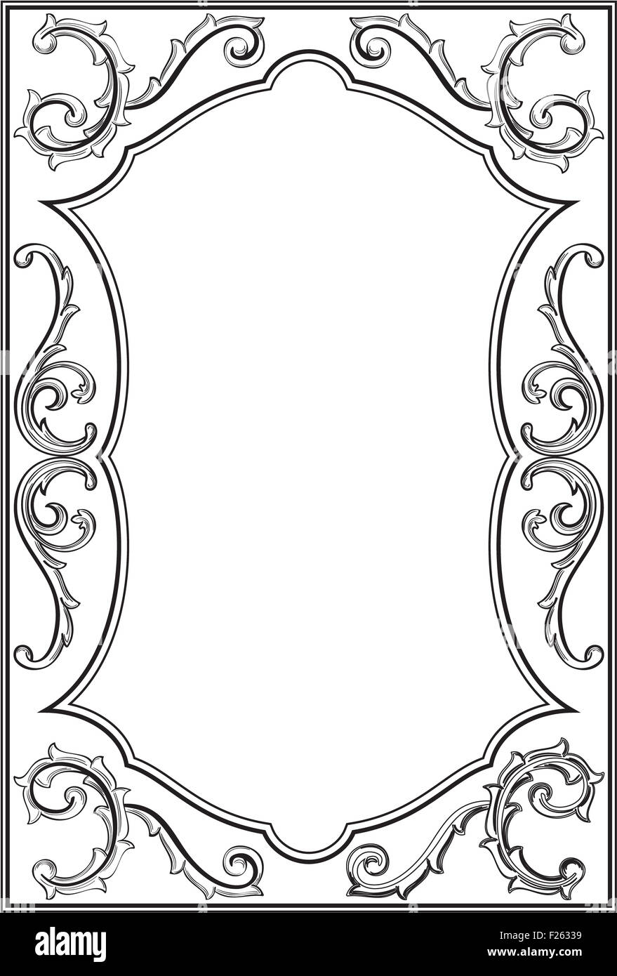 Baroque ornate frame is isolated on white Stock Photo - Alamy