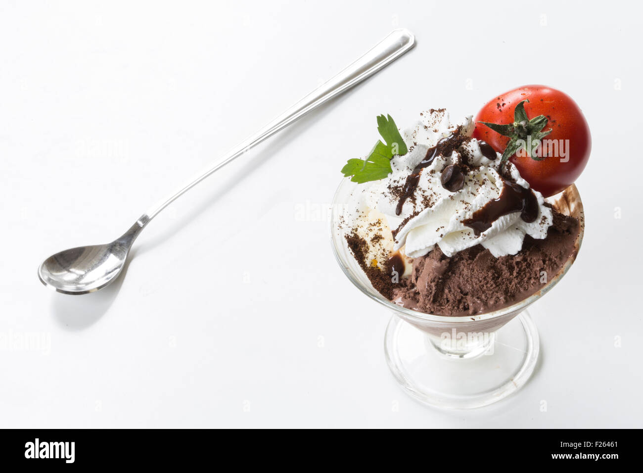 ice cream with tomato Stock Photo Alamy