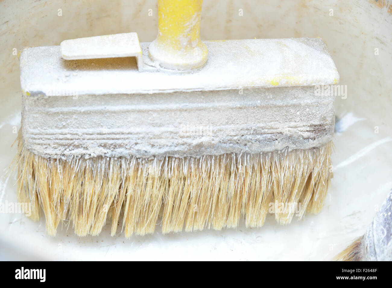 big brush for applying glue on wallpaper Stock Photo Alamy