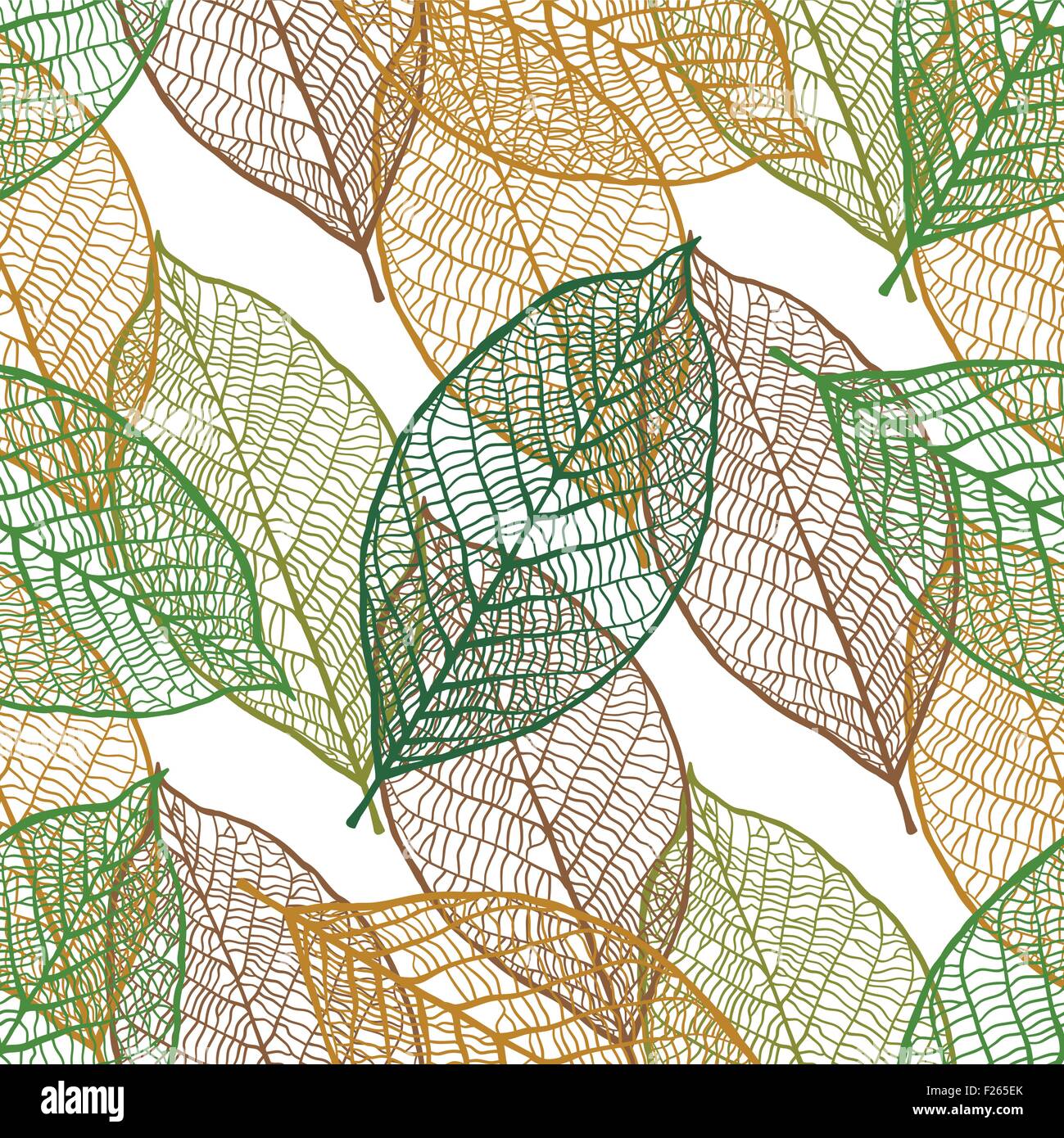 Seamless ornamental pattern with leaves Stock Vector Image & Art Alamy