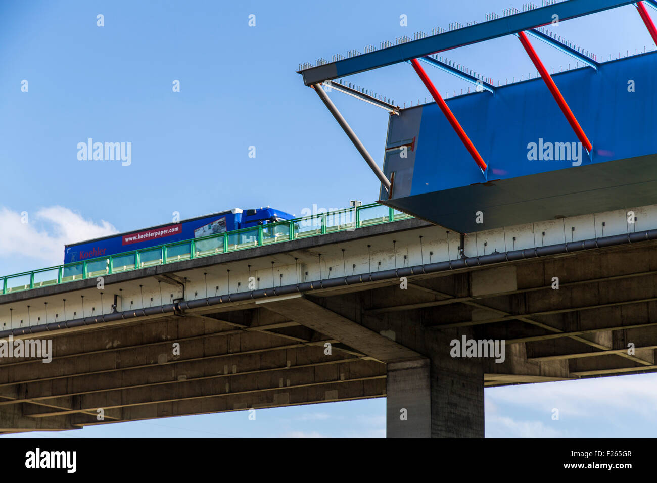 Construction of Lennetalbrücke, a new Highway bridge, Autobahn A45, in ...