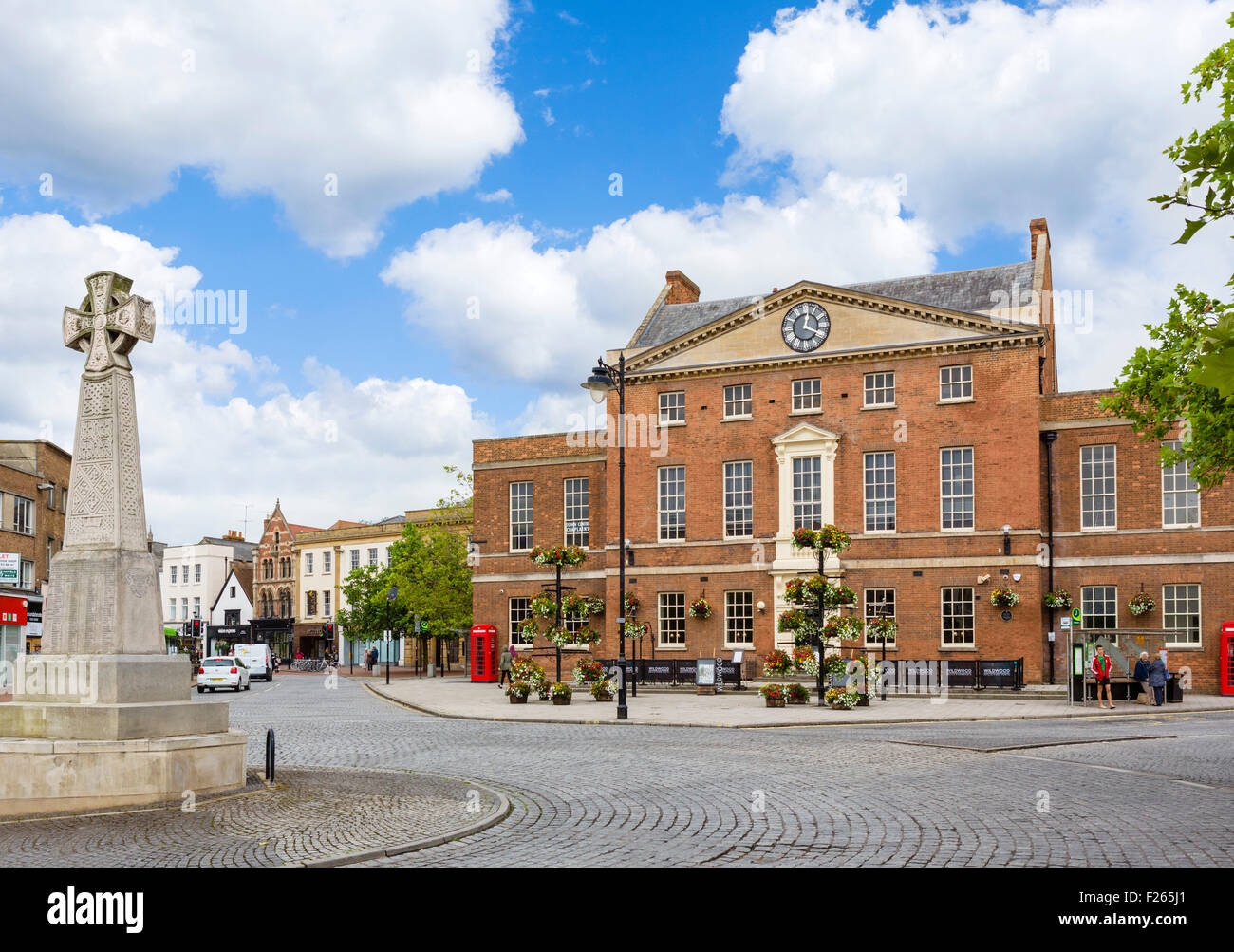 The historic 18thC Market House (now a Wildwood restaurant), in the town centre, Taunton, Somerset, England, UK Stock Photo