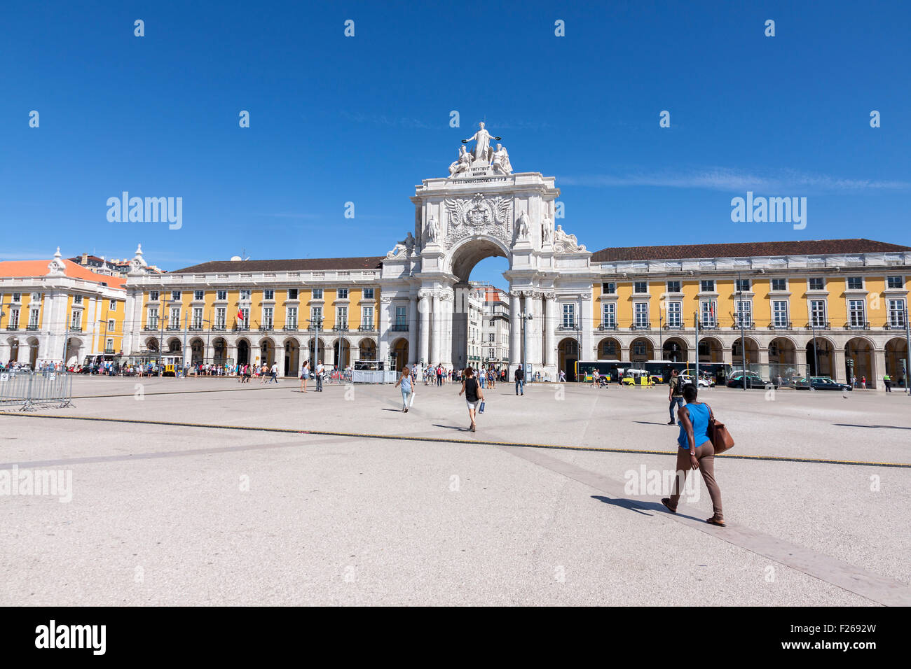 Comercio Square in Lisbon, Portugal Stock Photo