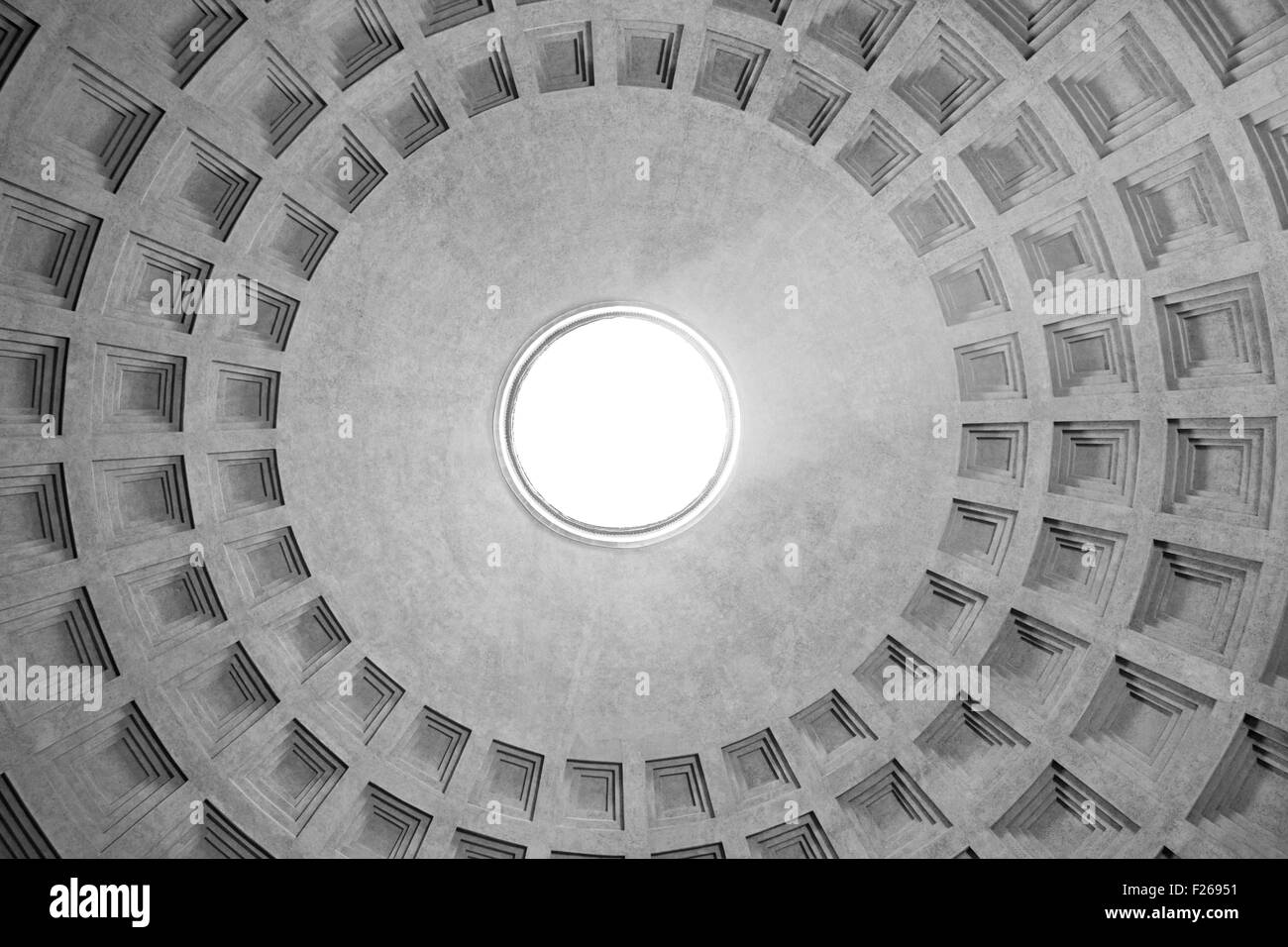 Dome of the Pantheon in Rome Stock Photo