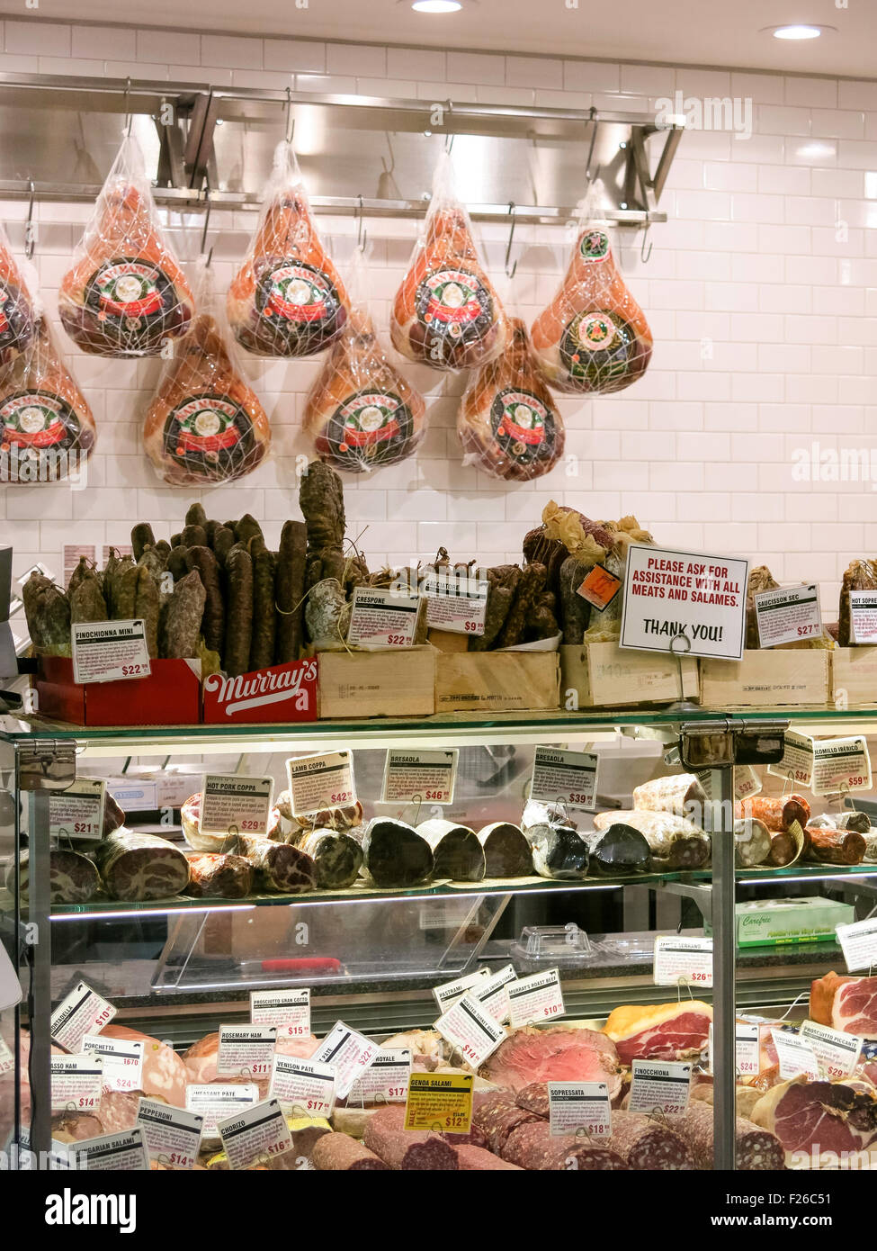 Murray's Cheese Store in Greenwich Village, NYC, USA Stock Photo