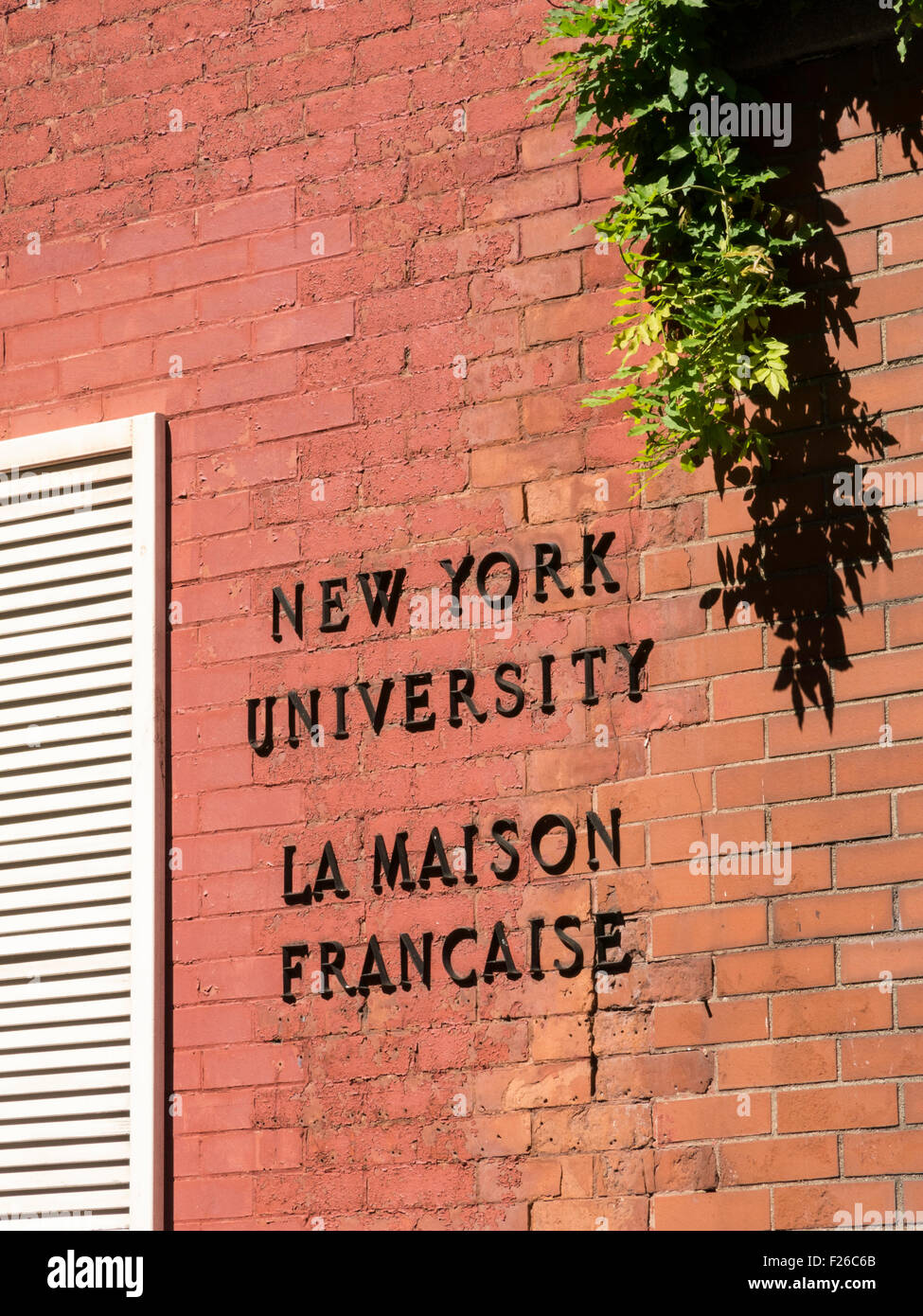 La Maison Francaise Building, New York University, Washington Mews, NYC, USA Stock Photo