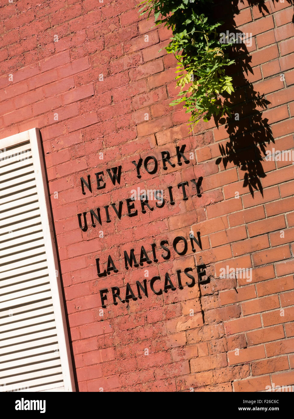 La Maison Francaise Building, New York University, Washington Mews, NYC, USA Stock Photo