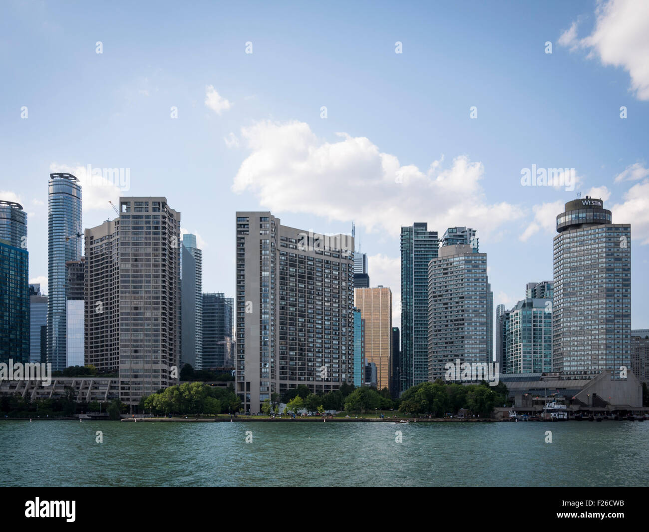 View of Toronto skyline from Lake Ontario Stock Photo - Alamy