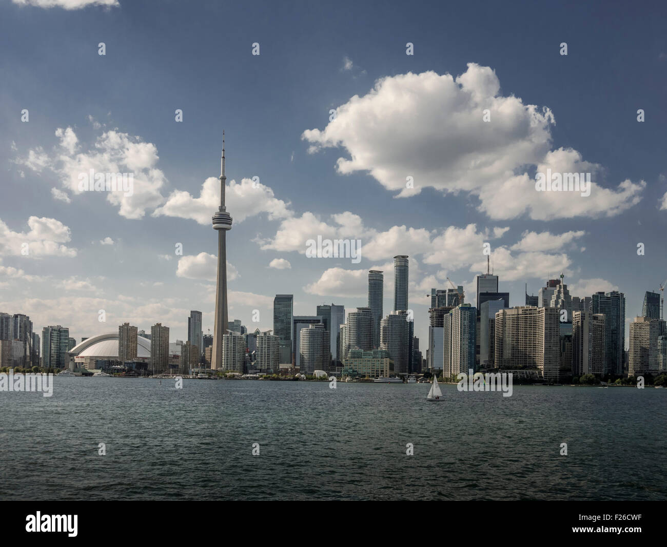 View of Toronto skyline from Lake Ontario Stock Photo - Alamy