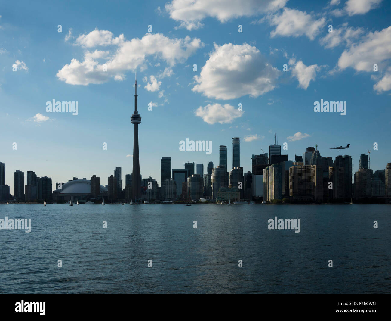 View of Toronto skyline from Lake Ontario Stock Photo - Alamy