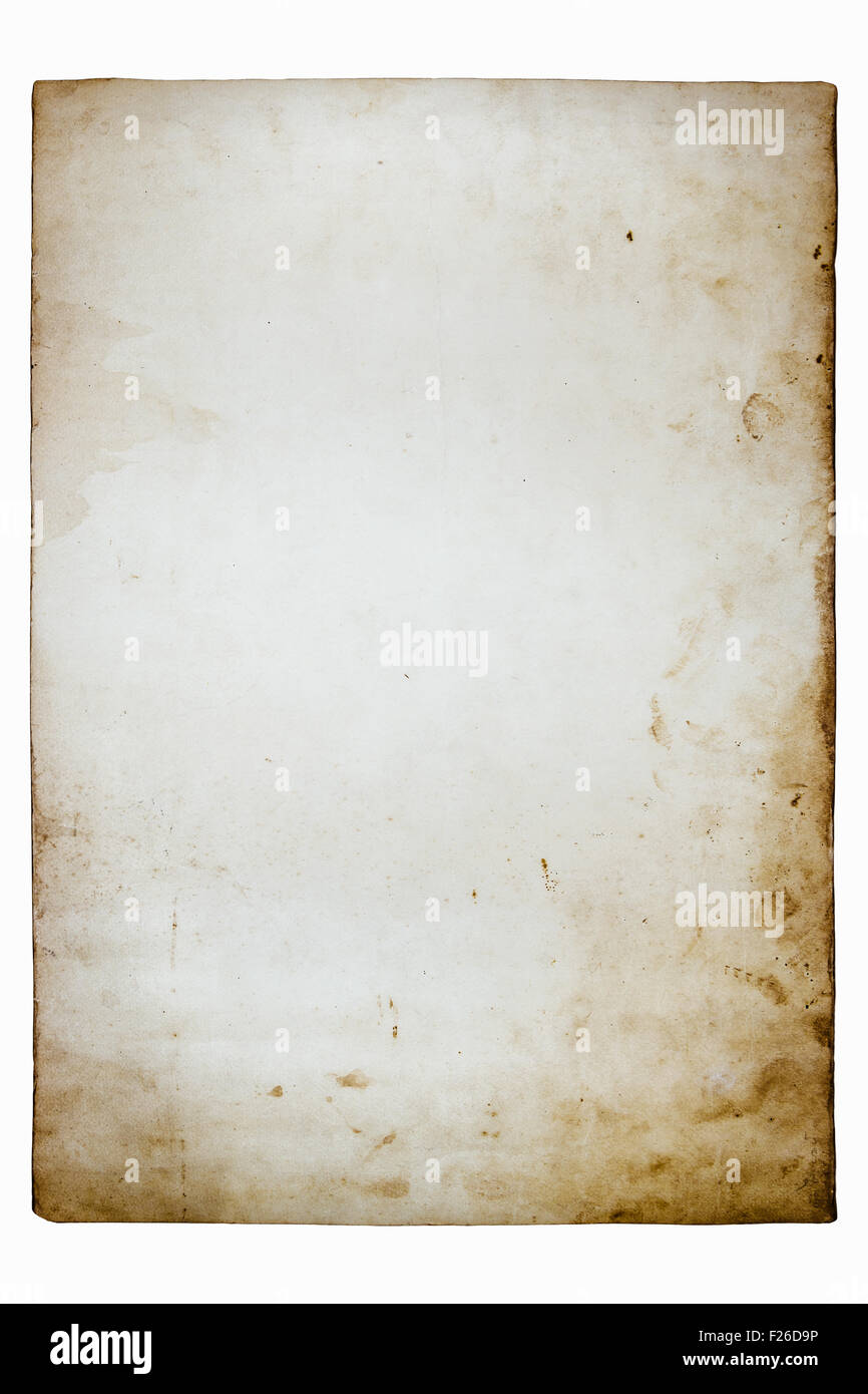 Old paper isolated on white background Stock Photo - Alamy