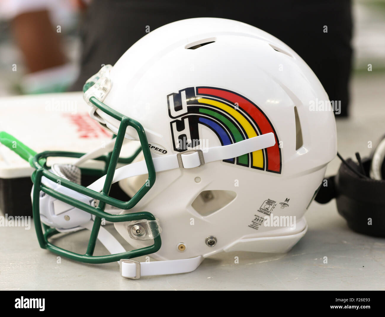Rainbow sales football helmet
