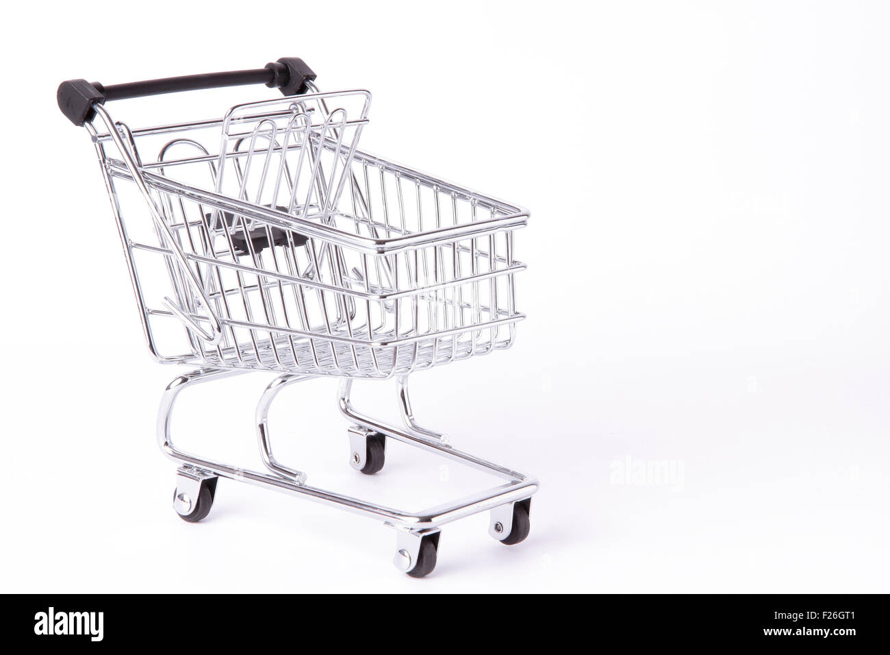 empty shopping cart isolated on white background Stock Photo