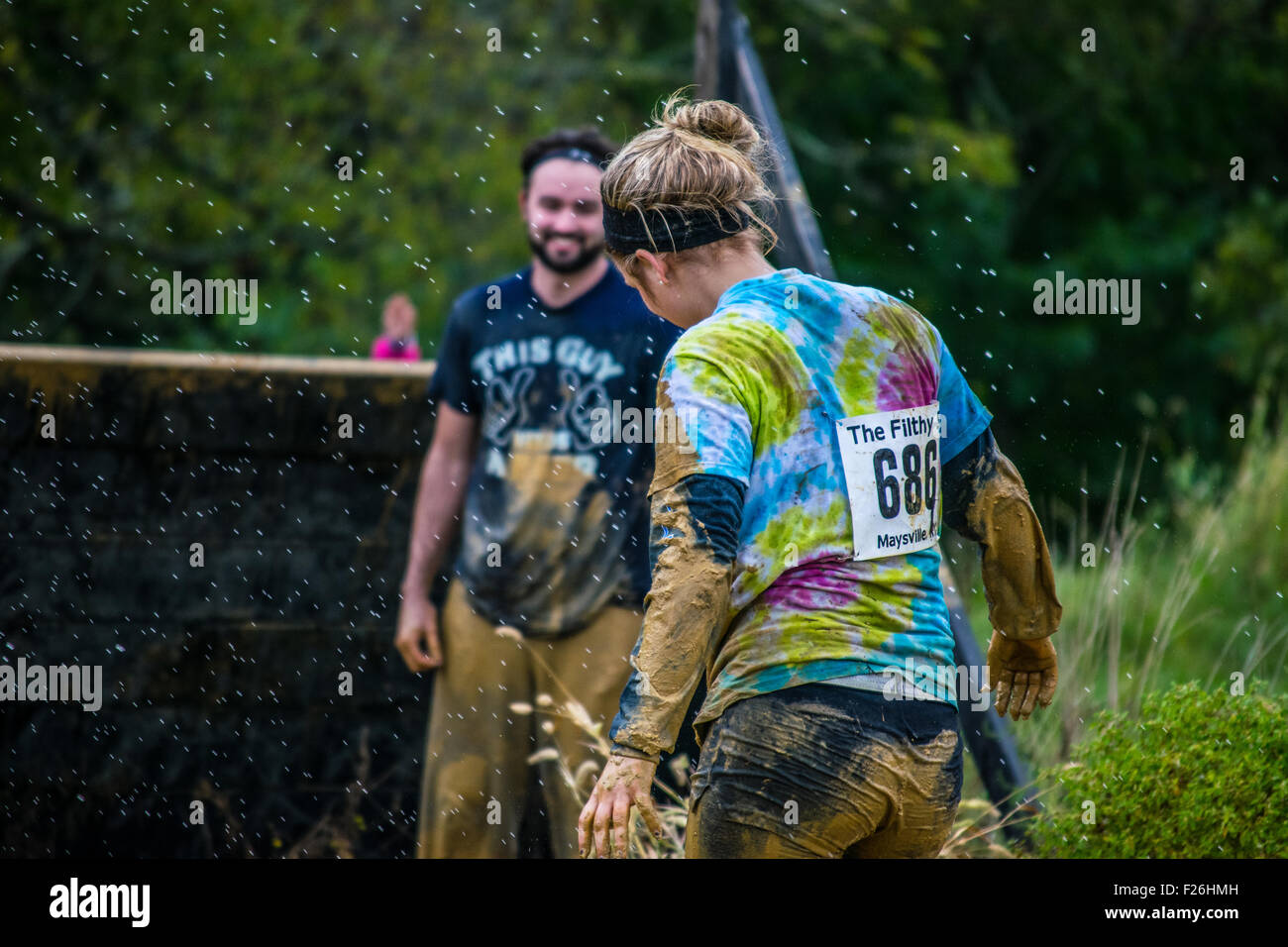 Maysville, KY 12th September, 2015. Tough Mudder Filthy 5K held in Maysville, KY. Credit:  Jordan Gast/Alamy Live News Stock Photo