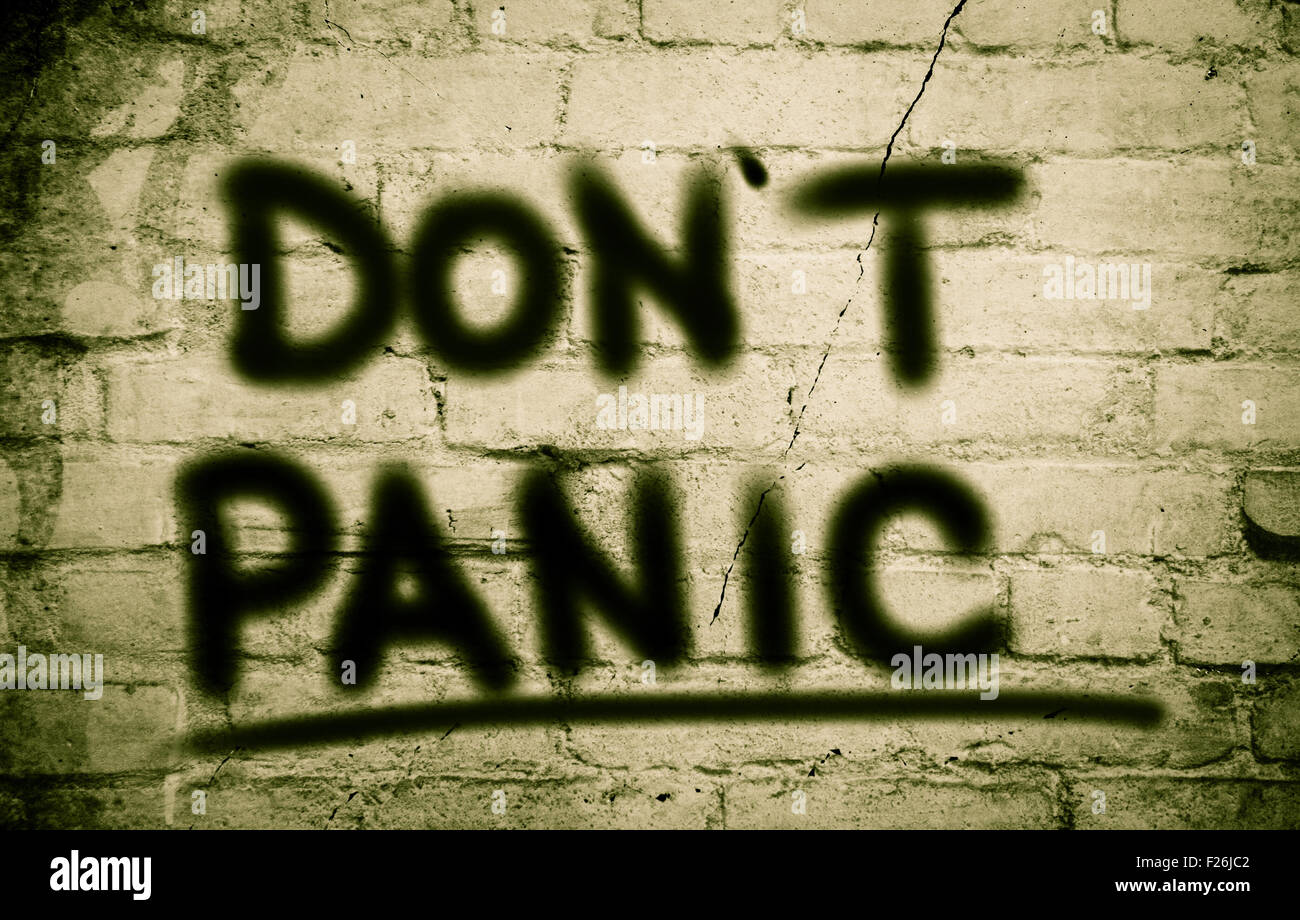Don't Panic Concept Stock Photo