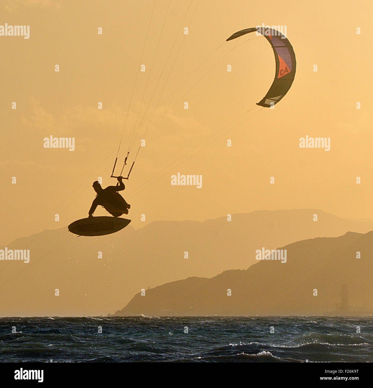 Kite Surfing Stock Photo