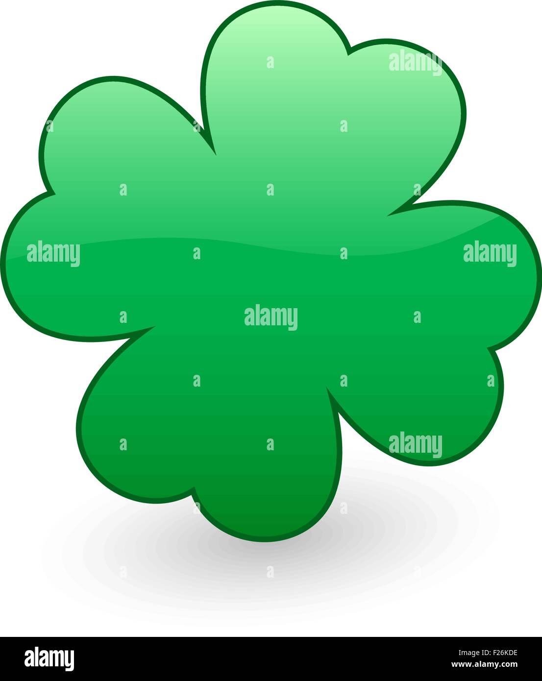 Green four leafs clover. Vector illustration Stock Vector Image & Art ...