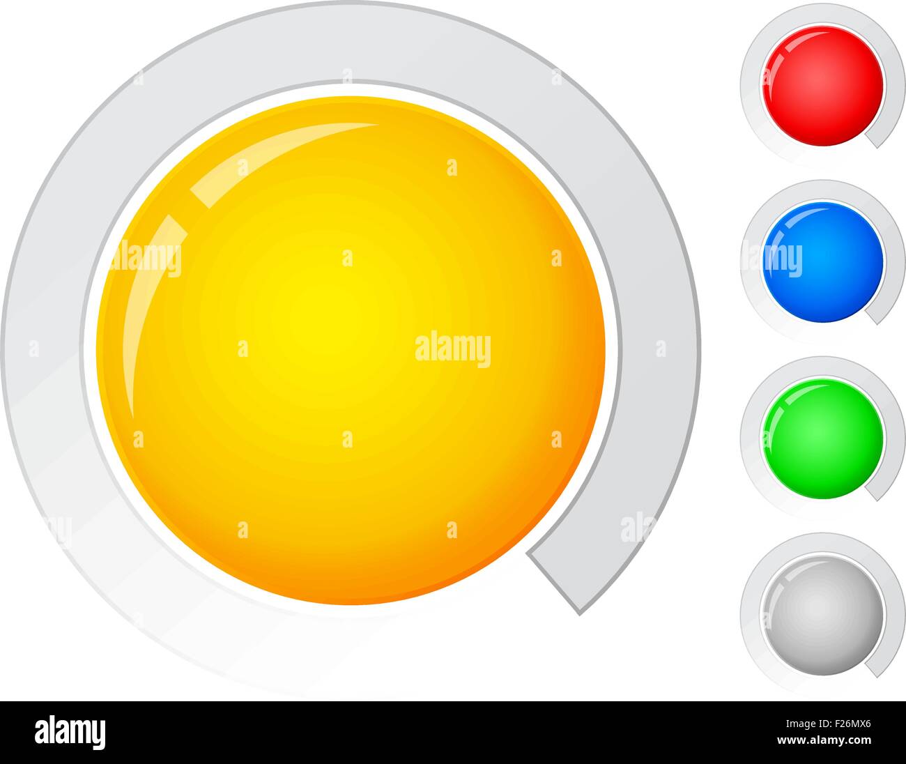 Empty circle buttons. Vector illustration Stock Vector Image & Art - Alamy