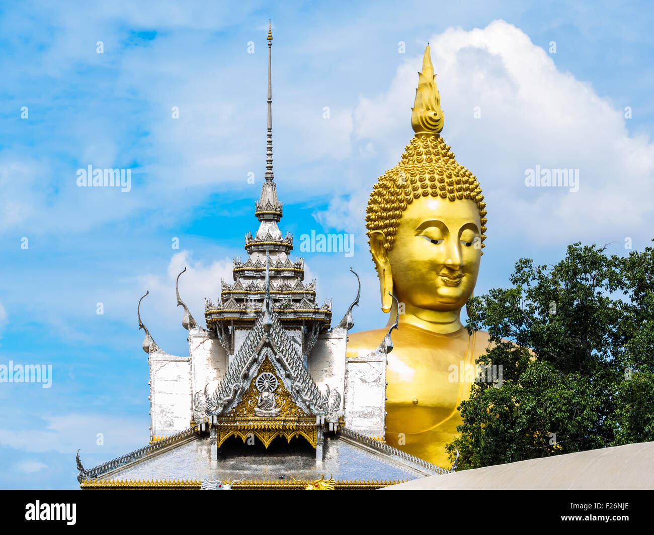 The biggest Buddha statue at Wat Muang in Ang Thong province, Thailand Stock Photo