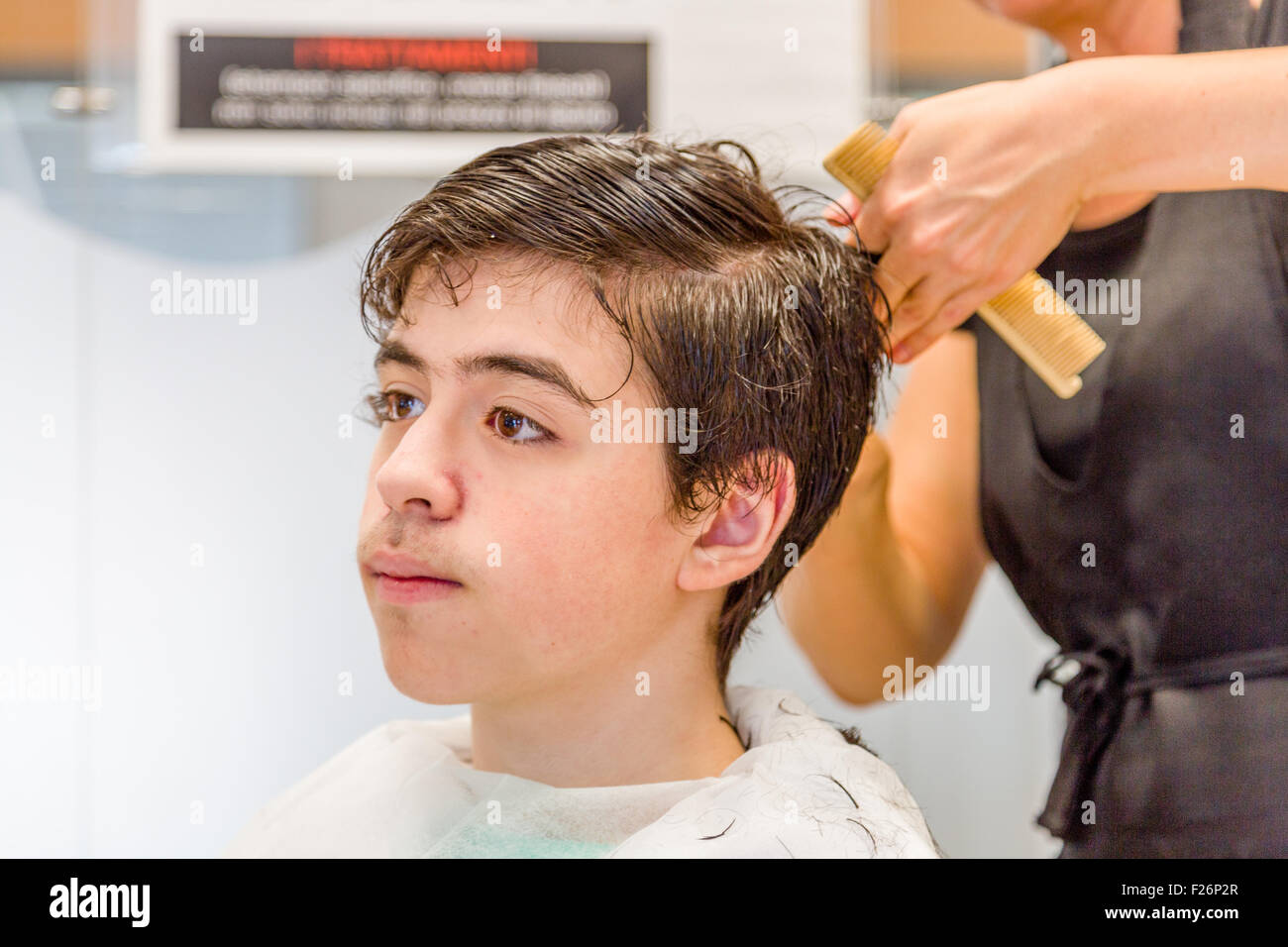 Teenage Boy Haircut Stock Photos Teenage Boy Haircut Stock