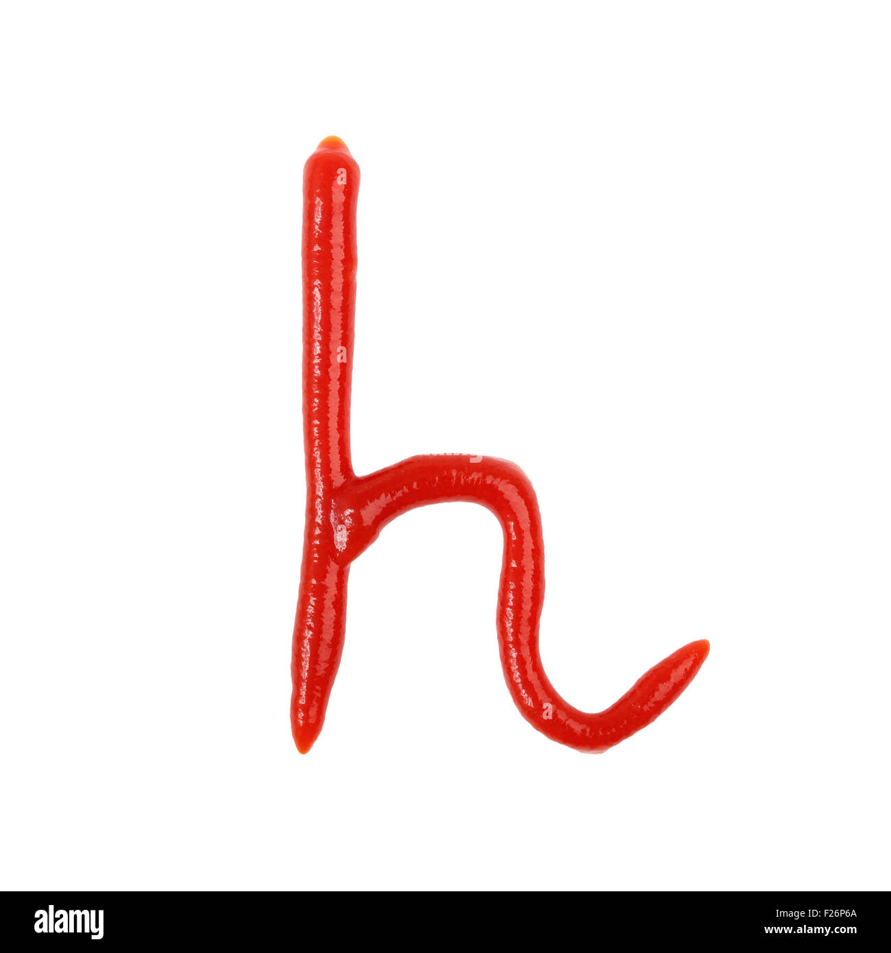 Ketchup Small Letter H Stock Photo - Alamy