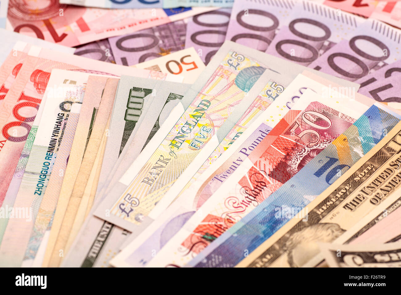 International currencies Stock Photo